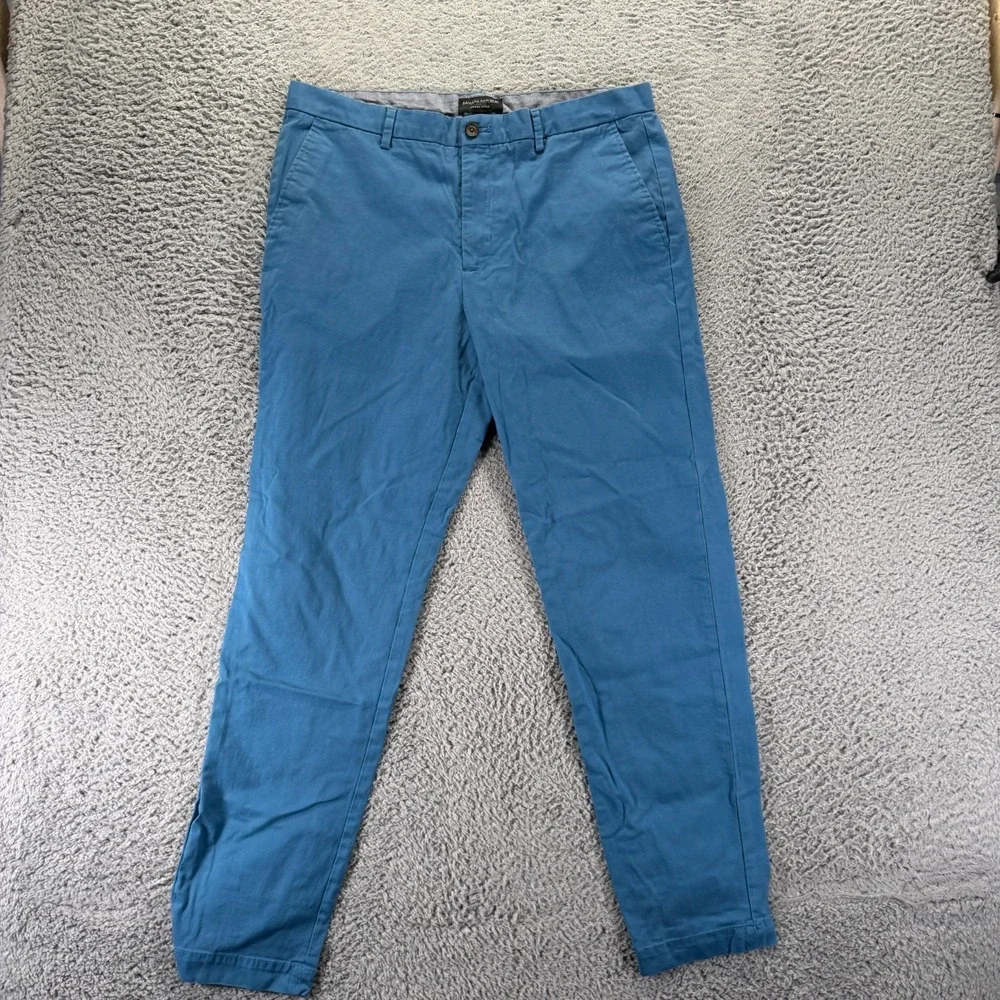 Banana Republic Mason Pant Mens 36x32 Blue Cotton Chino Preppy Business Stretch